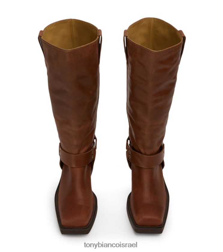 מגפיים בגובה הברך | נשים קוניאק Tony Bianco מגפי עגל לאופנוענים 8BNR8T560